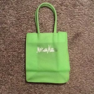 Neiman Marcus small jelly green tote
